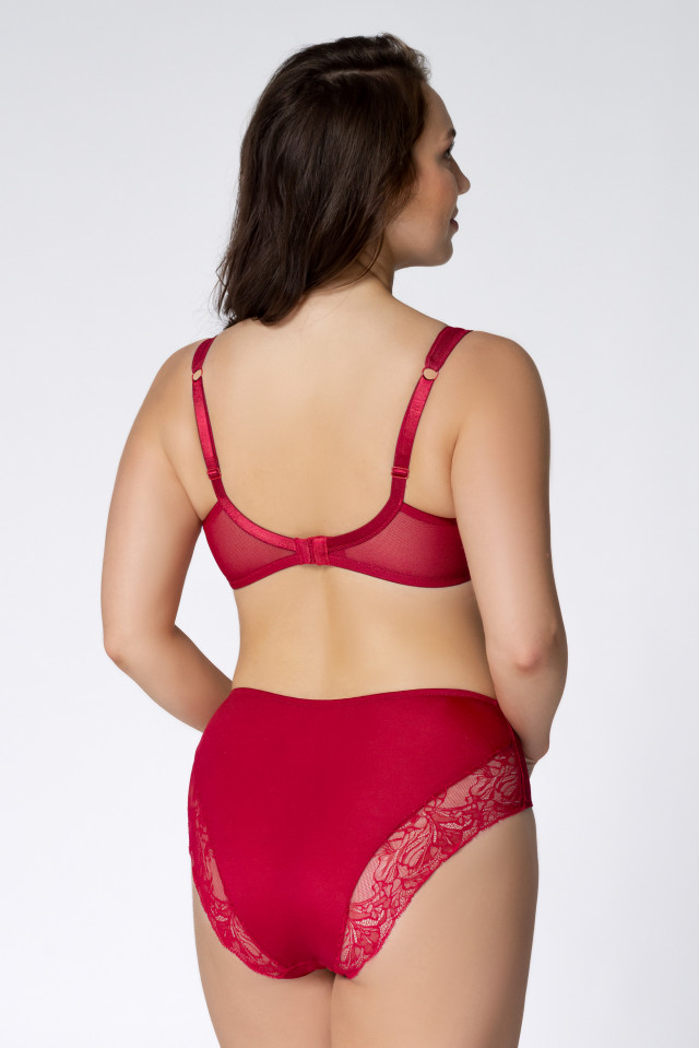 Midwaist briefs Patricia. Color: red